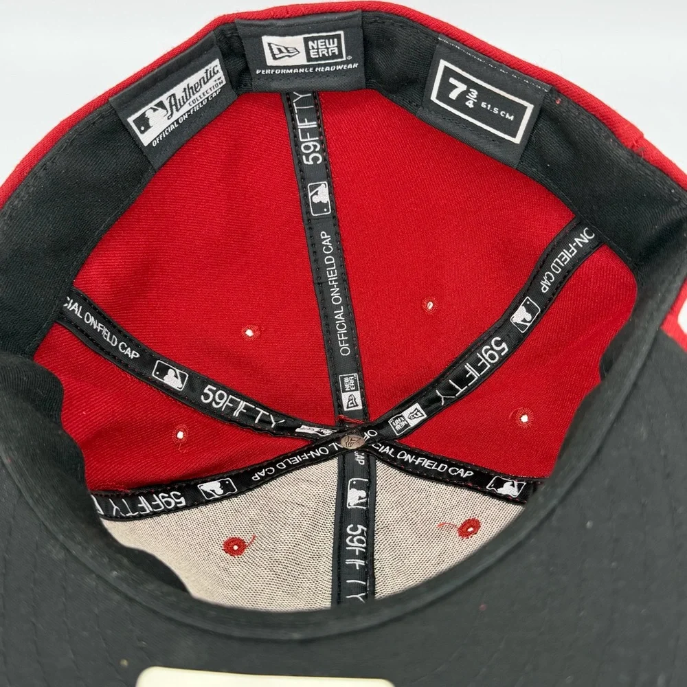 New Era Houston Astros 59FIFTY Fitted Baseball Hat Size 7 3/4.  Red, NWT.